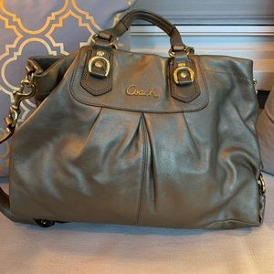 Coach handbag, pewter